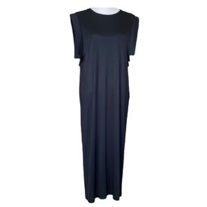 LIFE with BIRD black minimalist maxi column dress size 6
